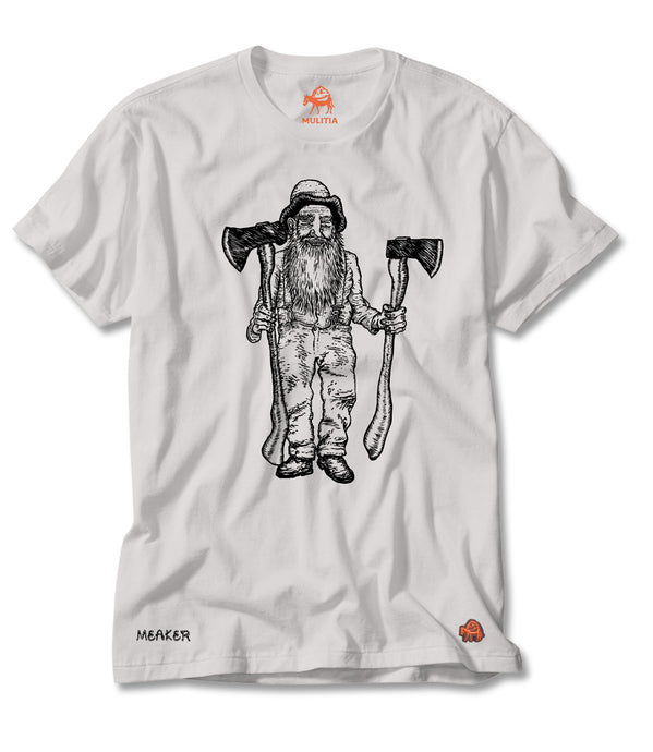 Axeman Tee in White