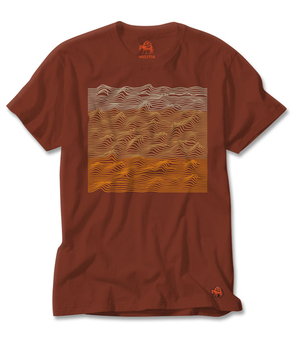 Topograph Tee in Red