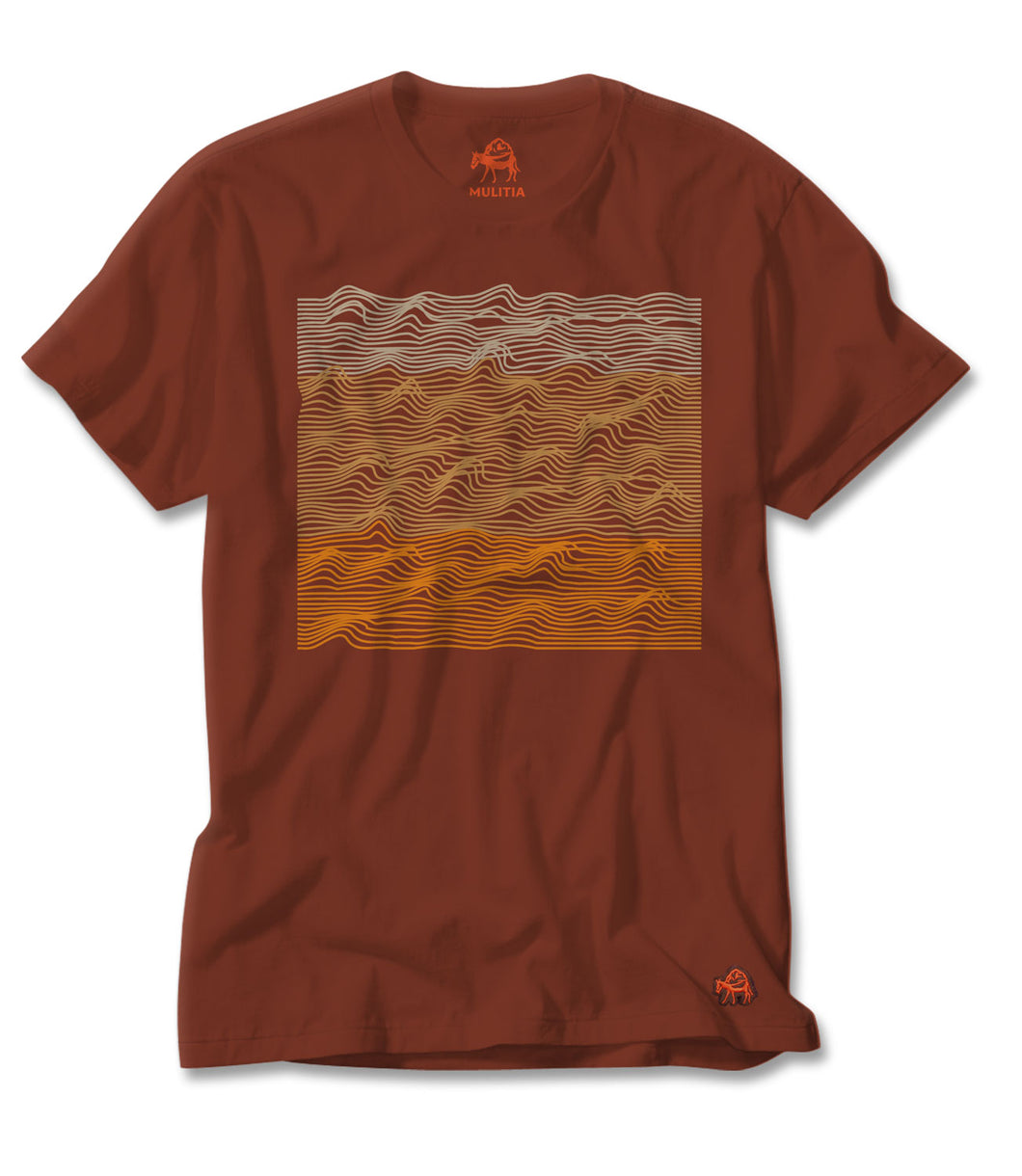 Topograph Tee in Red