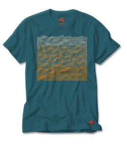 Topograph Tee in Teal